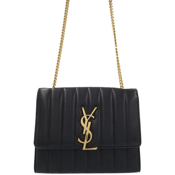 Saint Laurent Paris Viki Chain Shoulder Bag Black - Picture 1 of 8